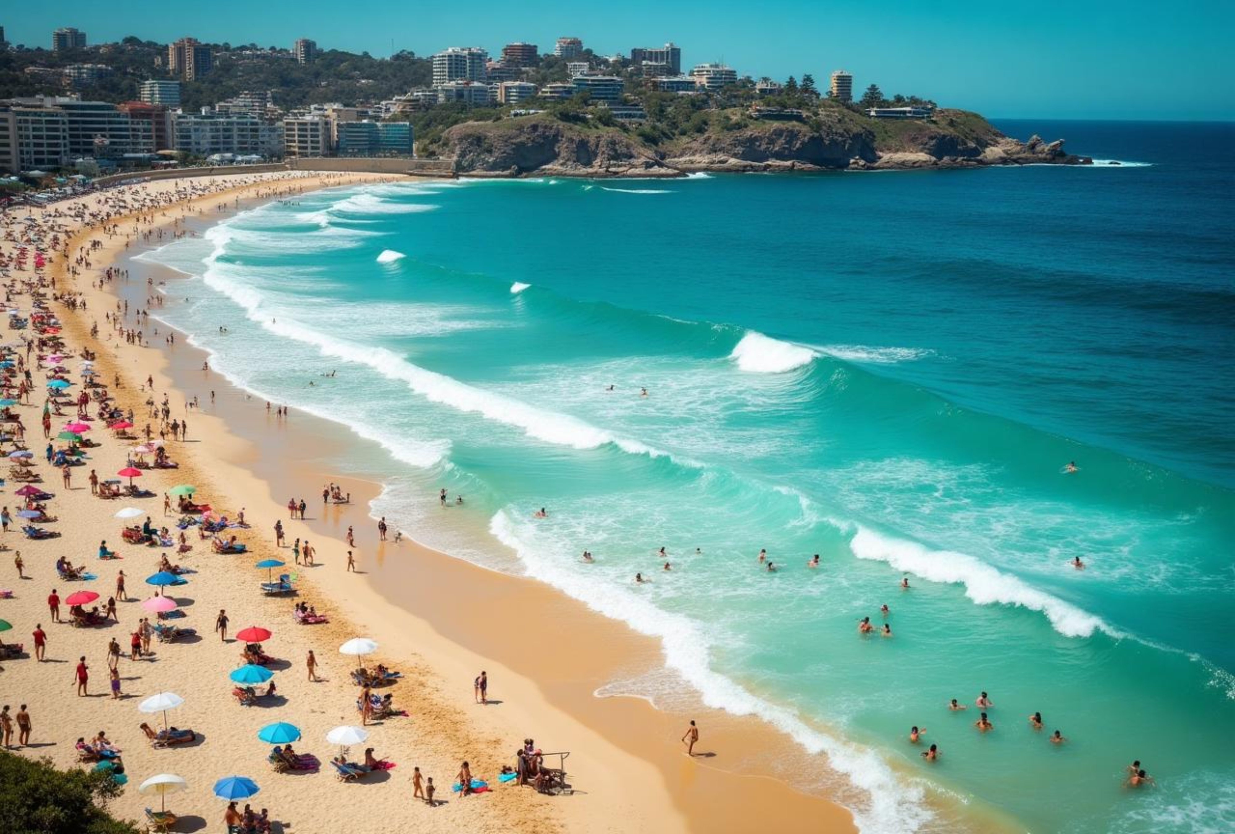 Bondi Beach on a sunny summer day