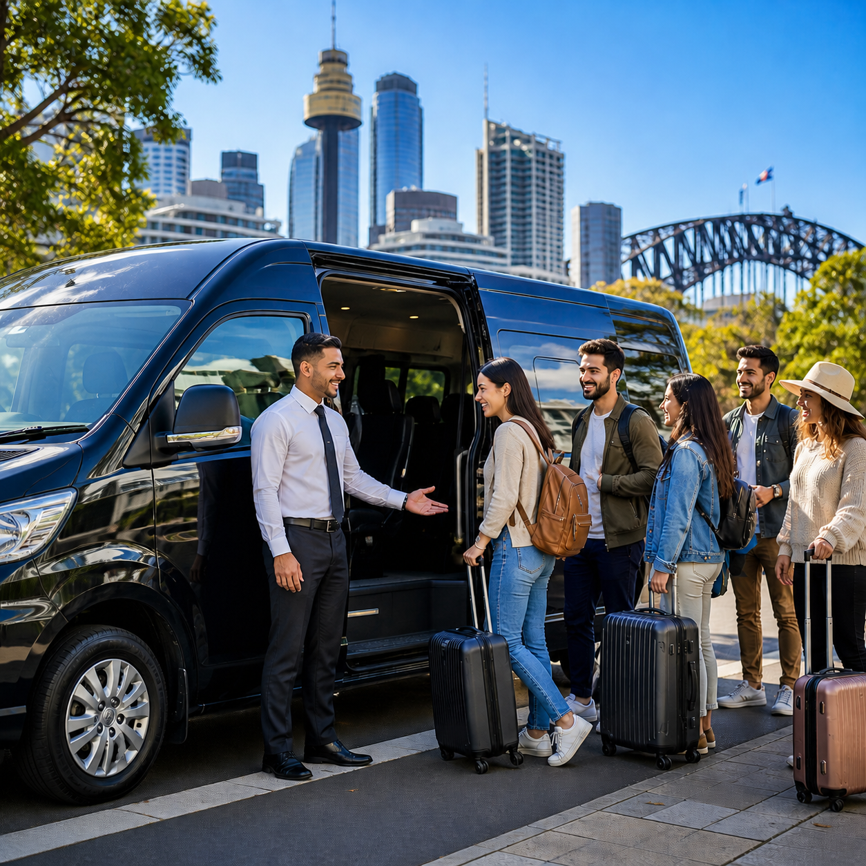 Spacious Sydney Maxi Cab vehicle for group travel